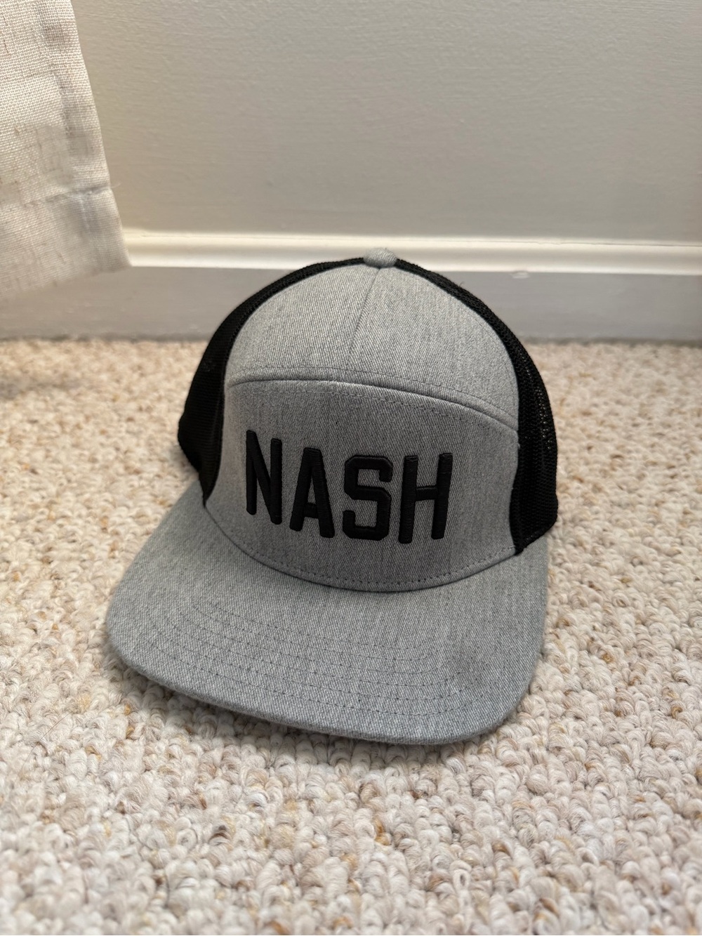 NASH Embroidered Trucker Hat - Gray & Black